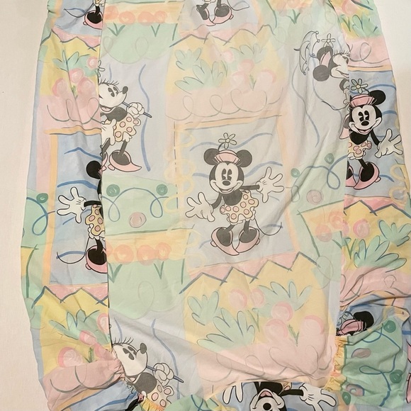 Vintage Minnie Mouse Pastel Print Fitted Double Bed Sheet - Picture 11 of 16